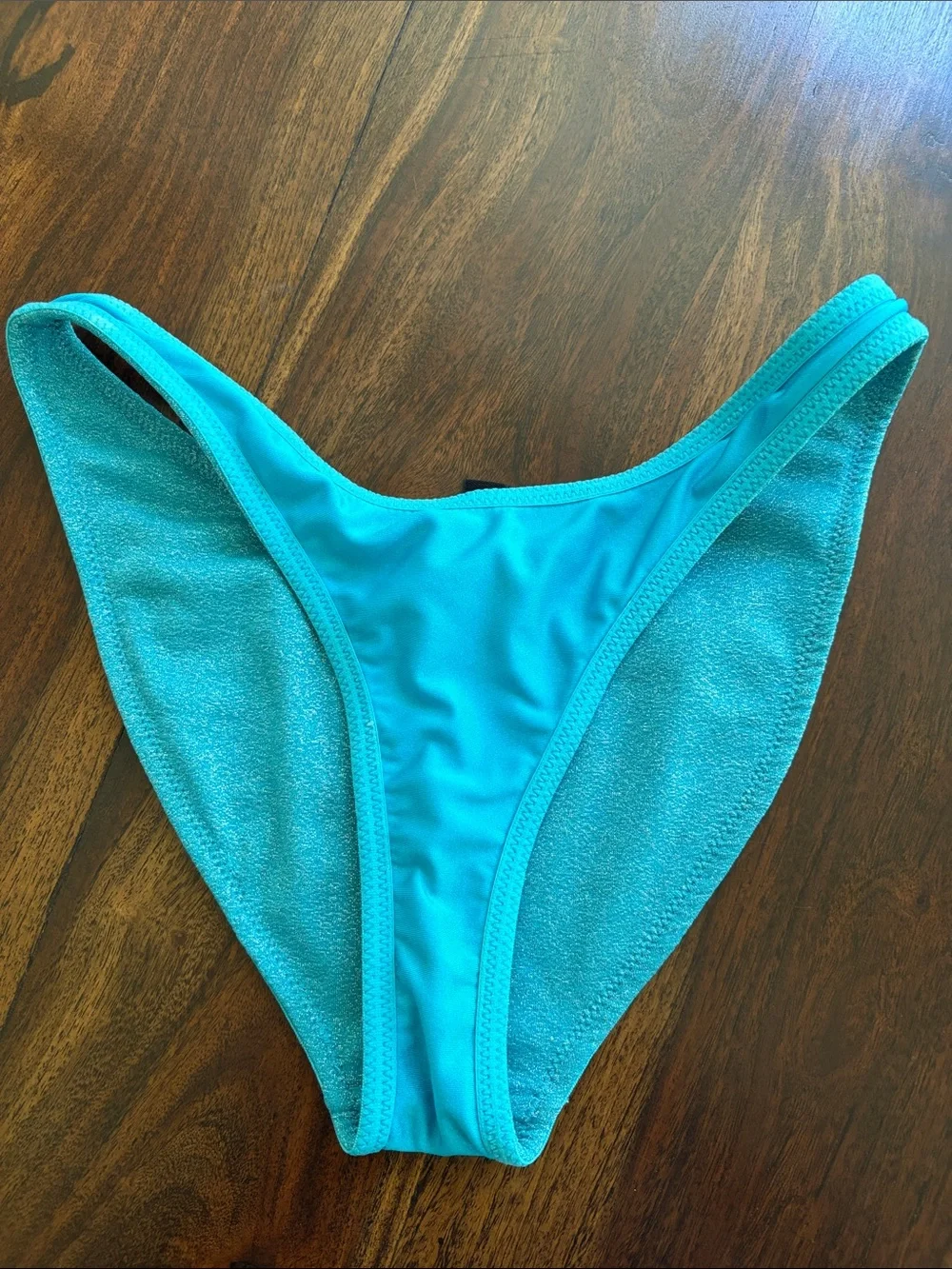 Sz M Triangl Swimwear Sparkly Blue Women’s Bikini Bottom